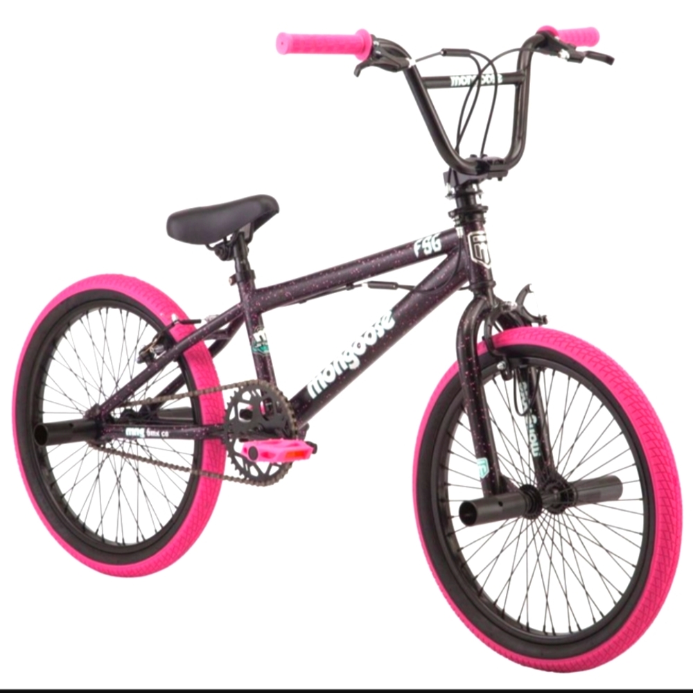 Mongoose FSG BMX Bike, 20-inch wheels, single speed, black and pink